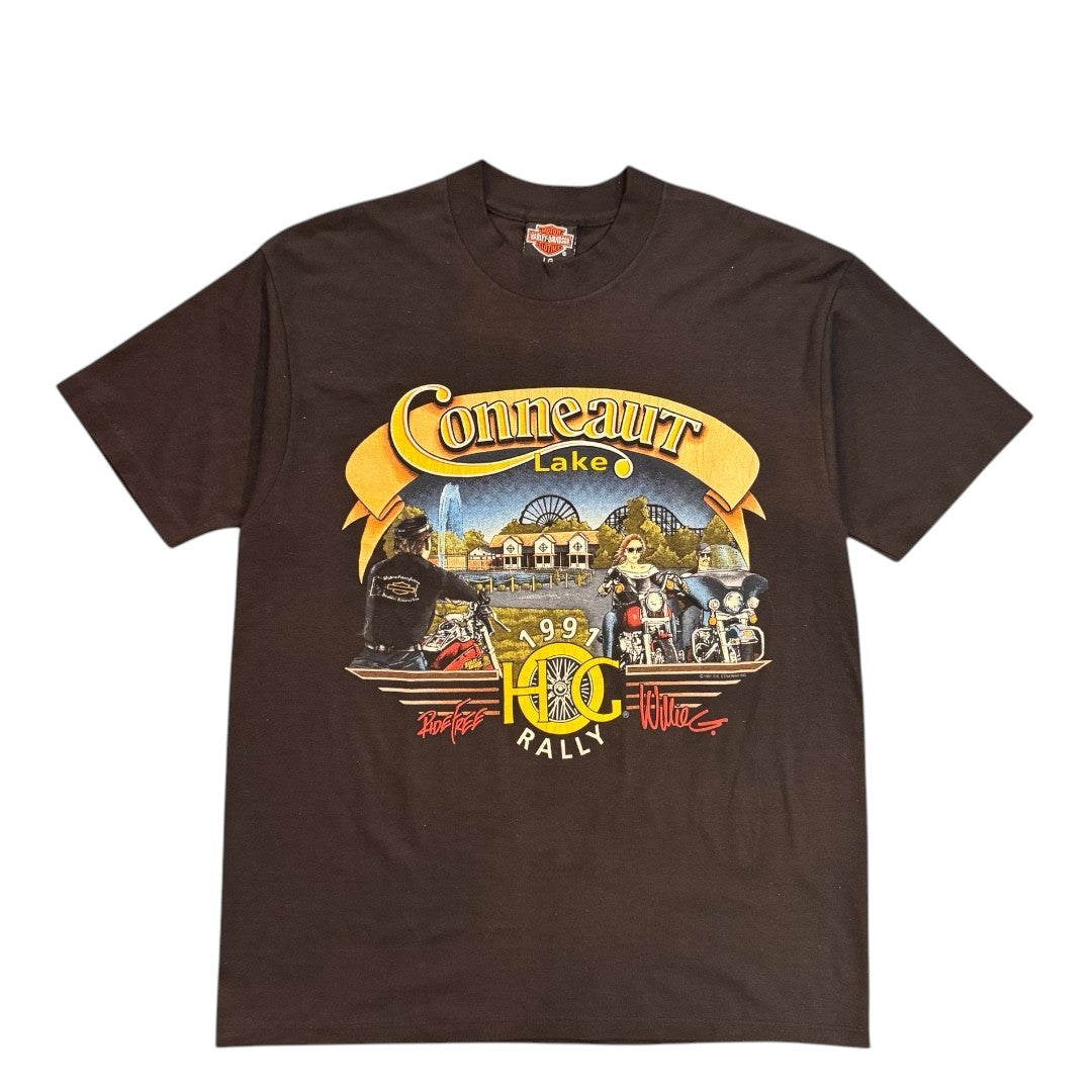 【Harley-Davidson】ハーレーダビッドソン 1991 H.O.G Rally ハーレー Vintage Tシャツ  黒 ◇レア◇  L