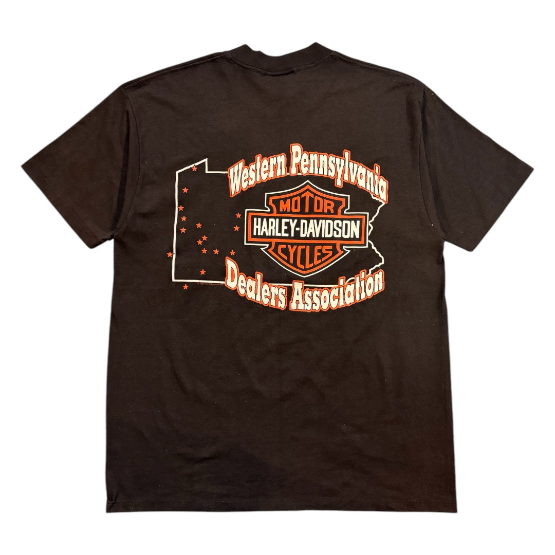 【Harley-Davidson】ハーレーダビッドソン 1991 H.O.G Rally ハーレー Vintage Tシャツ  黒 ◇レア◇  L