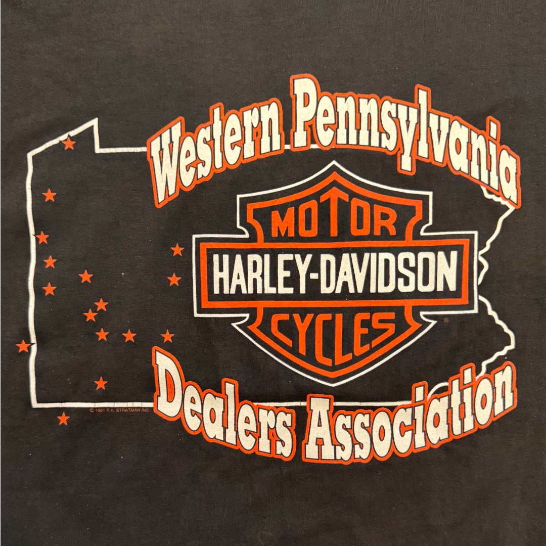 【Harley-Davidson】ハーレーダビッドソン 1991 H.O.G Rally ハーレー Vintage Tシャツ  黒 ◇レア◇  L