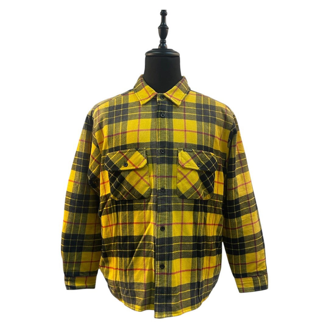 [Supreme] Supreme 24AW Quilted Plaid Shirt 24AW "Quilted Check Shirt M"