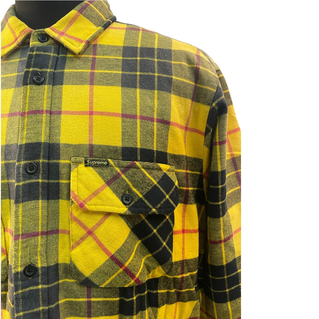 [Supreme] Supreme 24AW Quilted Plaid Shirt 24AW "Quilted Check Shirt M"