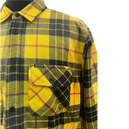 [Supreme] Supreme 24AW Quilted Plaid Shirt 24AW "Quilted Check Shirt M"
