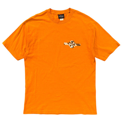 【INDEPENDENT】インディペンデント ロゴプリントTシャツ オレンジ /90s/NHSタグ L相当