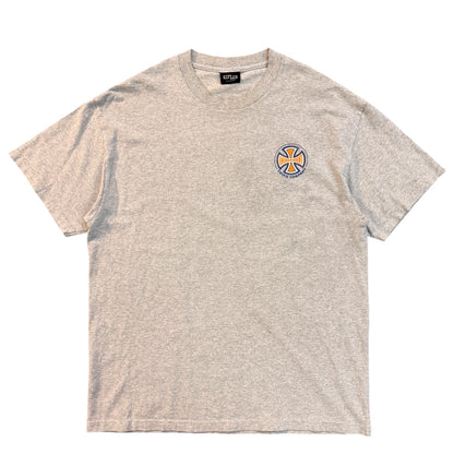 【INDEPENDENT】インディペンデント ロゴプリントTシャツ（グレー）/90s/NHSタグ L相当