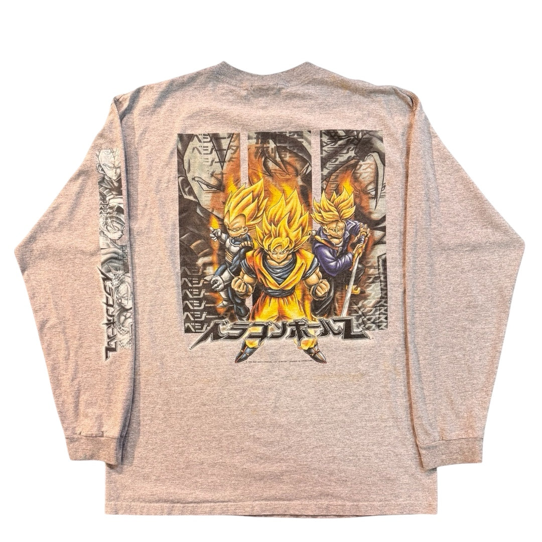 【DRAGON BALL Z】ドラゴンボールZ ロングTシャツ グレー XL