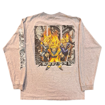 【DRAGON BALL Z】ドラゴンボールZ ロングTシャツ グレー XL