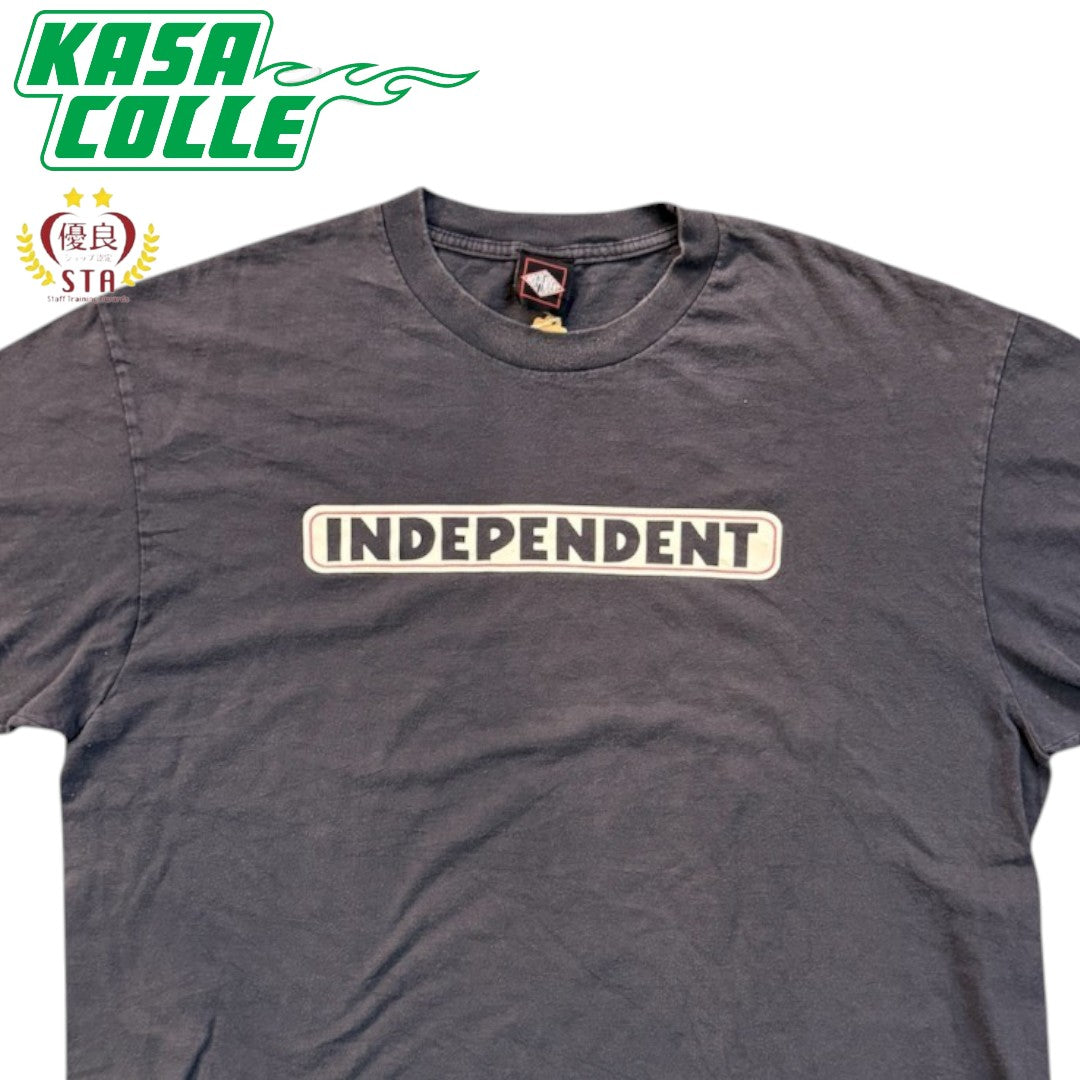 [INDEPENDENT] Independent Logo Print T-Shirt, Navy, 90's, Size XL