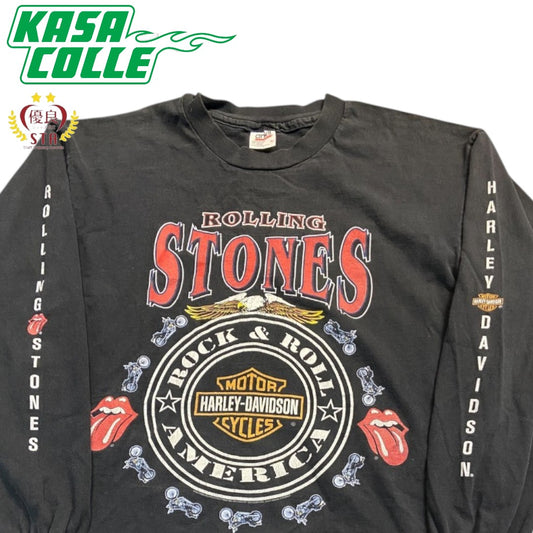 The Rolling Stones x Harley-Davidson 90s Vintage Long Sleeve T-Shirt, Size L