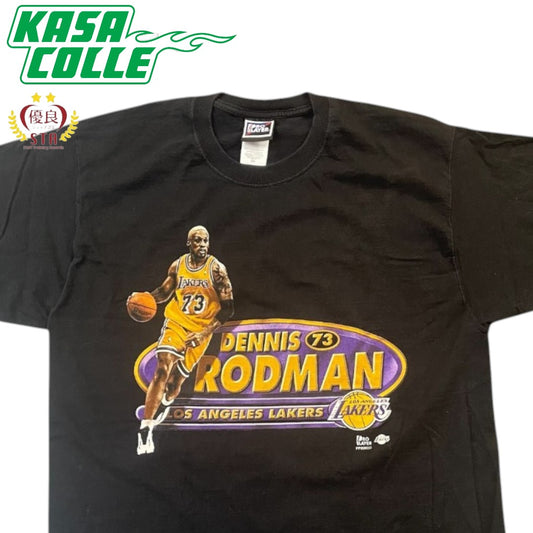 Dennis Keith Rodman 90s-00s NBA Los Angeles Lakers Print T-Shirt, Size L