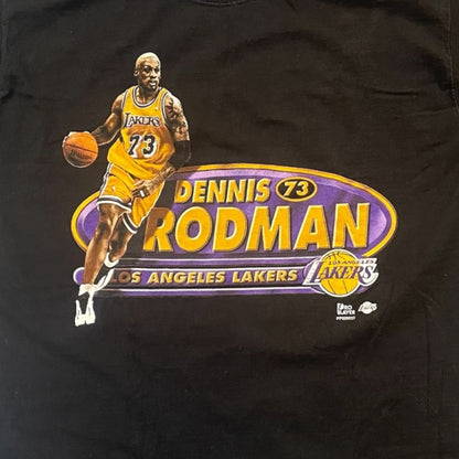 Dennis Keith Rodman 90s-00s NBA Los Angeles Lakers Print T-Shirt, Size L
