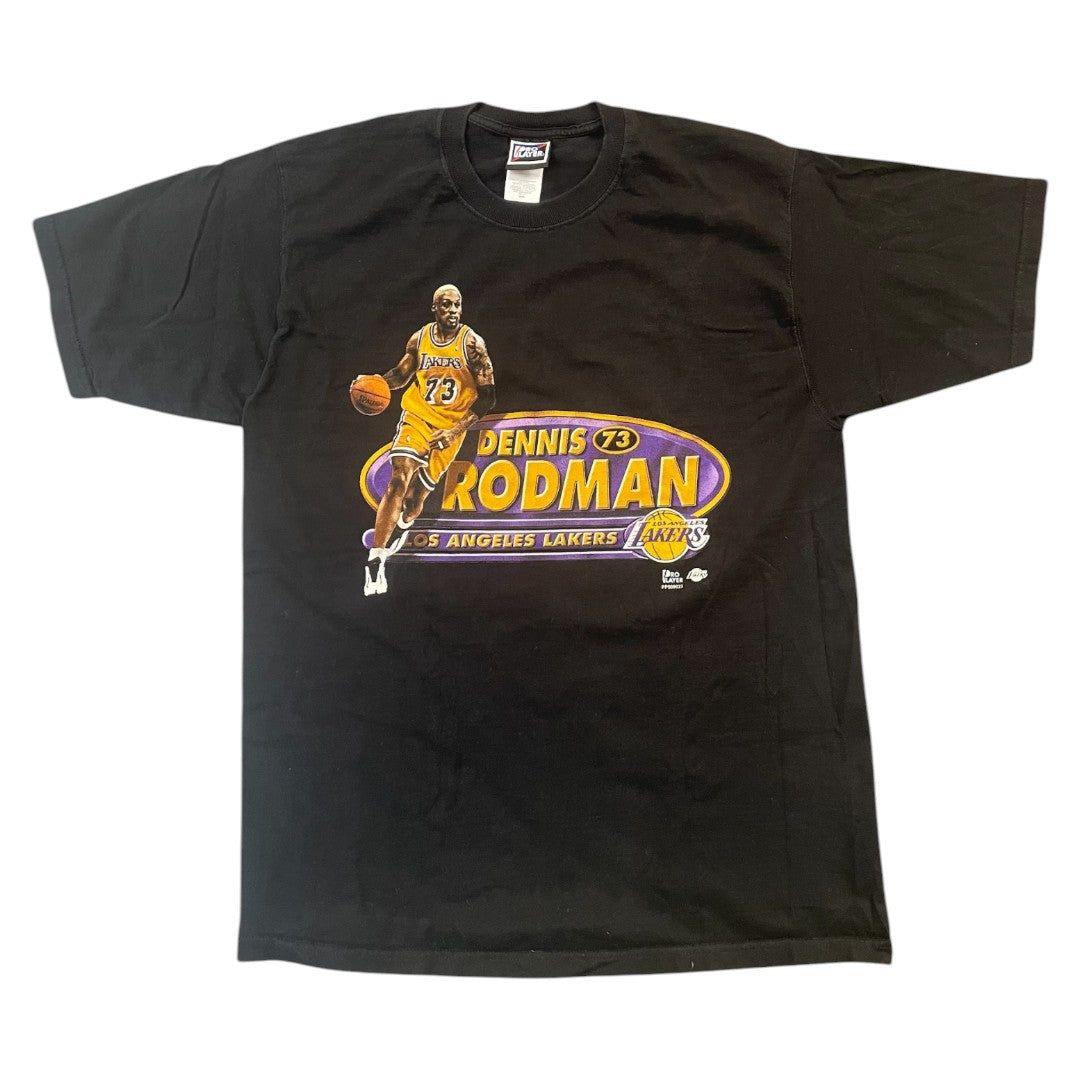 Dennis Keith Rodman 90s-00s NBA Los Angeles Lakers Print T-Shirt, Size L