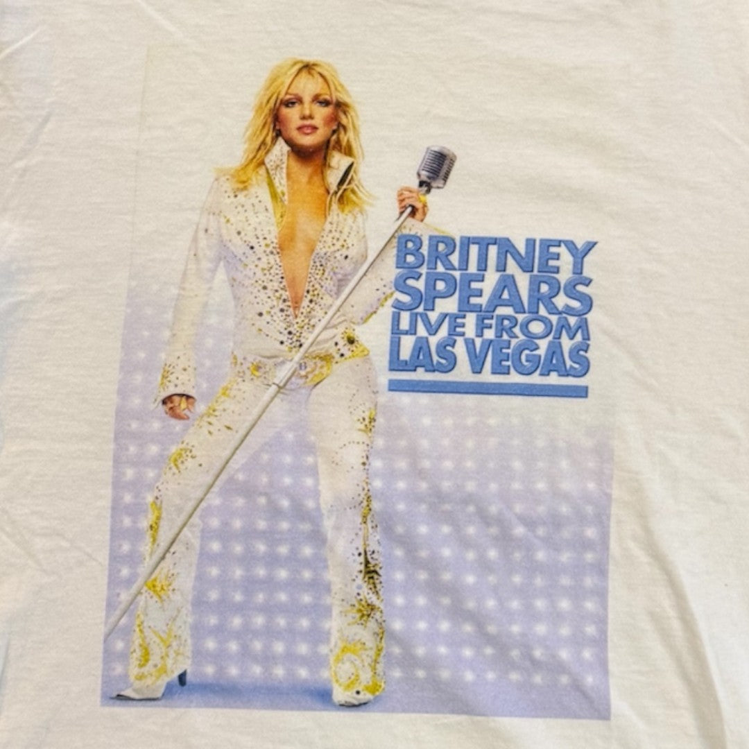 [Britney Spears] Rare Britney Spears 2001 Live T-shirt (White) / Equivalent to Size L
