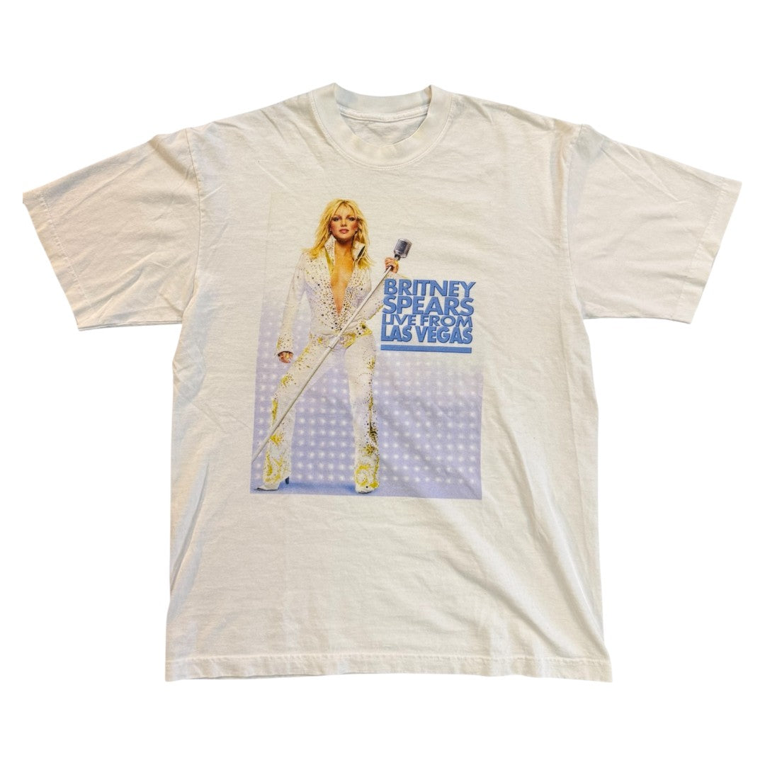 [Britney Spears] Rare Britney Spears 2001 Live T-shirt (White) / Equivalent to Size L