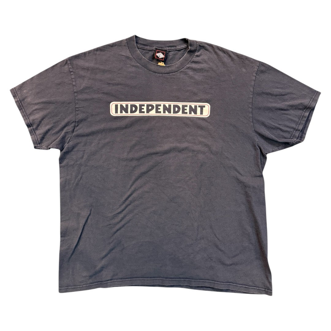 [INDEPENDENT] Independent Logo Print T-Shirt, Navy, 90's, Size XL