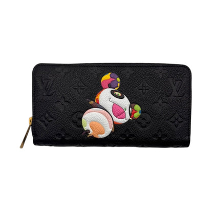 [LOUIS VUITTON] Louis Vuitton Japan Limited Edition Zippy Wallet, Takashi Murakami Collaboration Long Wallet, Black