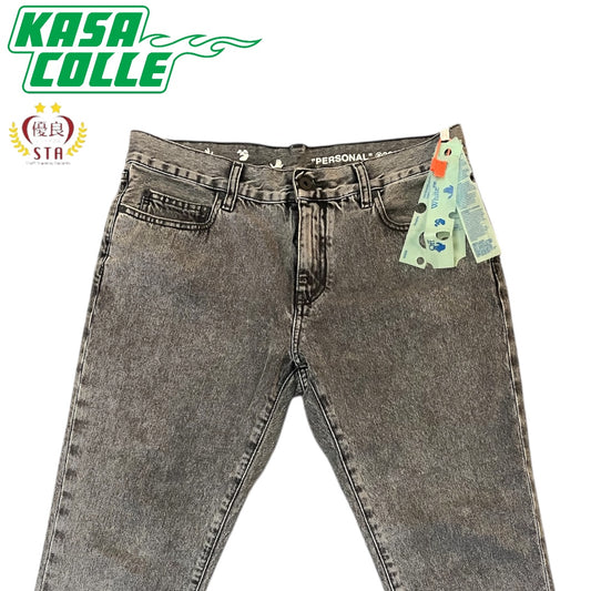 [OFF-WHITE] Off-White Chemical Wash Straight Denim Pants (Tag Included) Size: 33