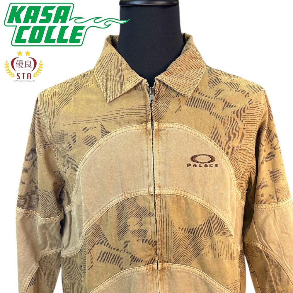 [PALACE x OAKLEY] Palace Oakley Jacket, Khaki, All-Over Print, Outerwear, Streetwear, Size L