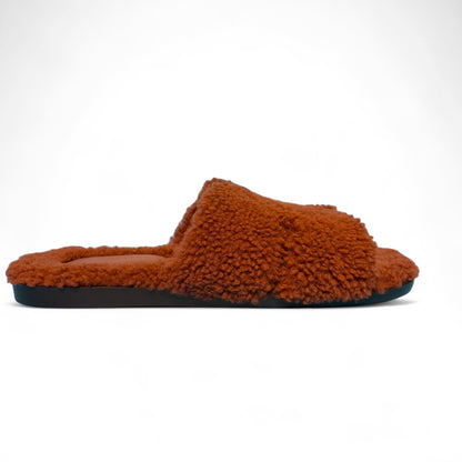 Hermes Oran Cognac Sheepskin Sandals
