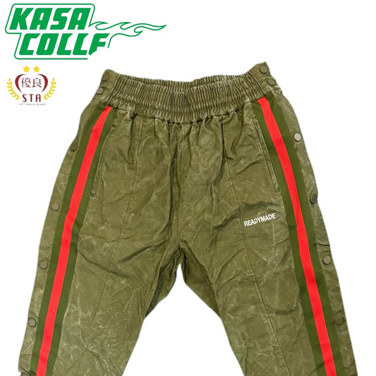 [READY MADE] SIDE SNAP TRACK PANTS Side Stripe Snap Button Track Pants Size M