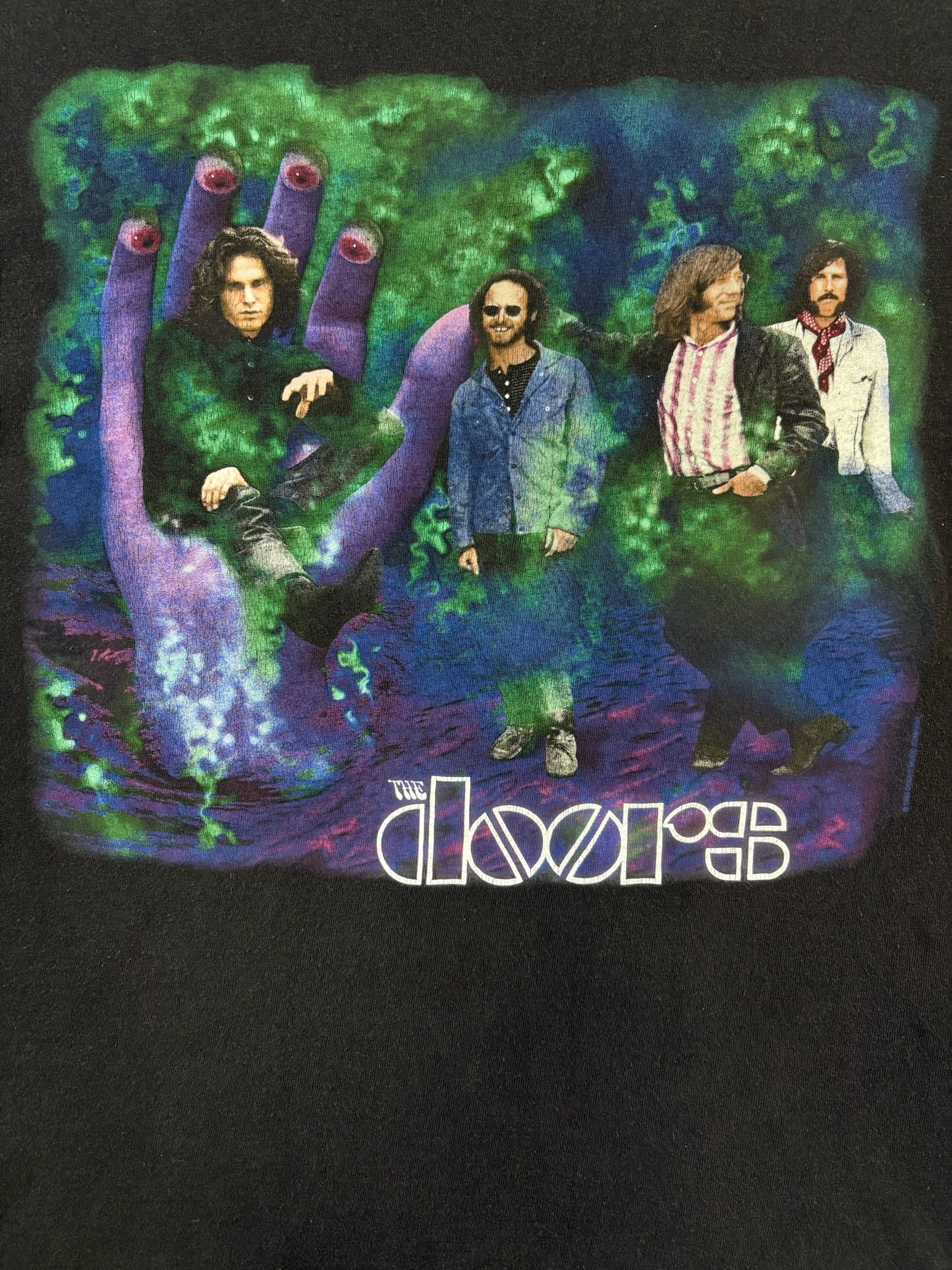 [THE DOORS] The Doors psychedelic hand 90's Vintage T-shirt L