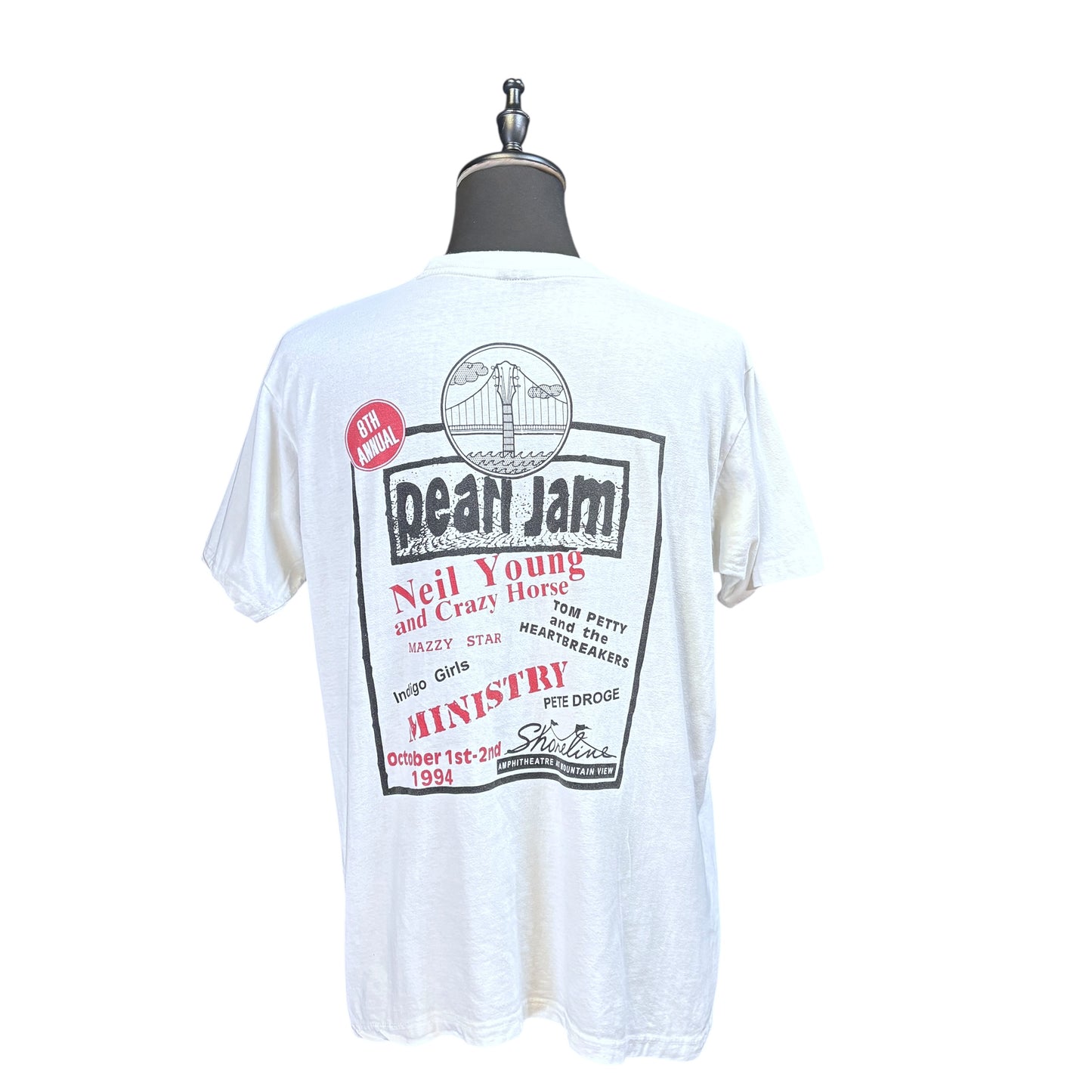 Pearl Jam "Don't Give Up" White T-Shirt, 90s, Size XL