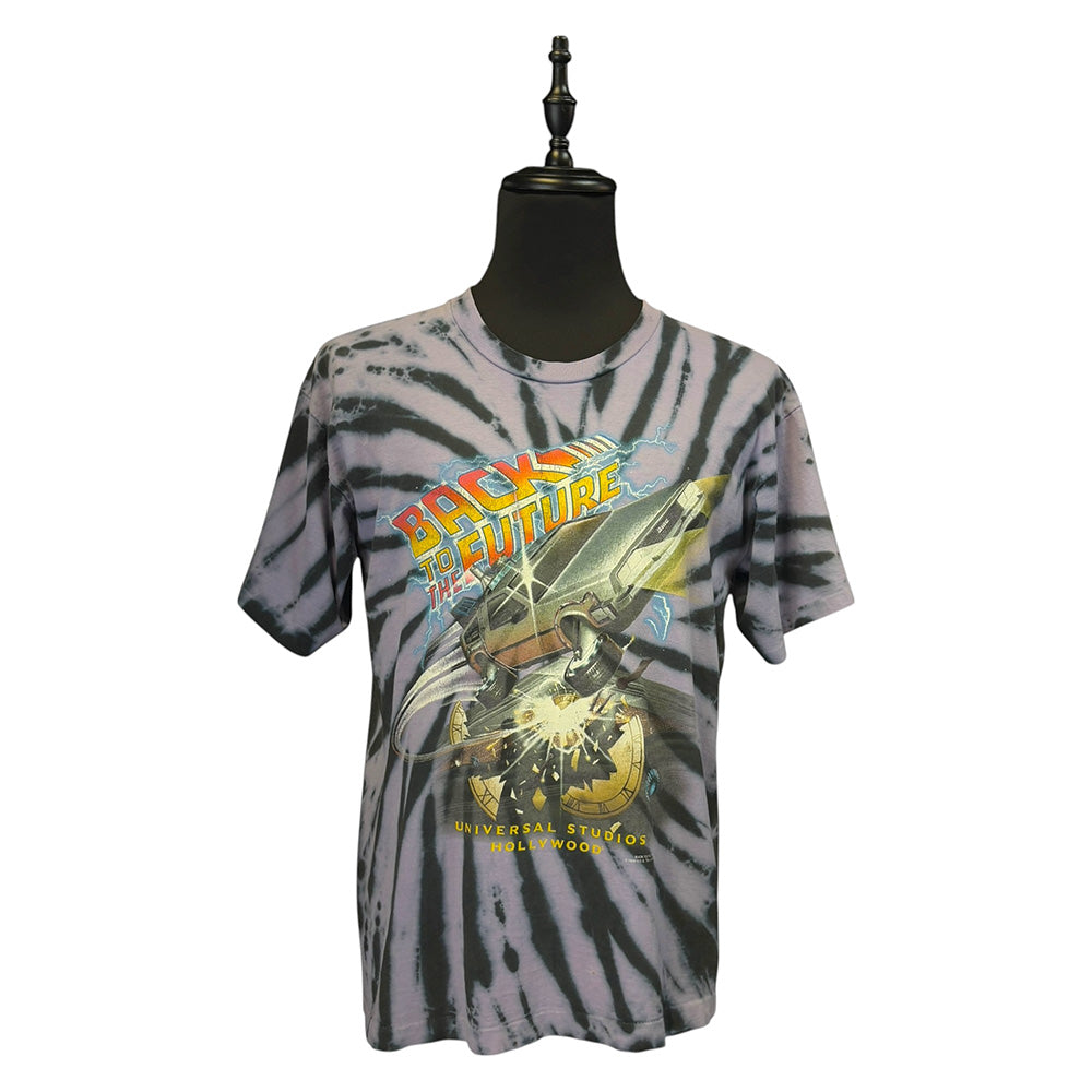 【BACK TO THE FUTURE】バックトゥザフューチャー デロリアン "UNIVERSAL STUDIOS HOLLYWOOD" 90's Vintage Tシャツ XL相当