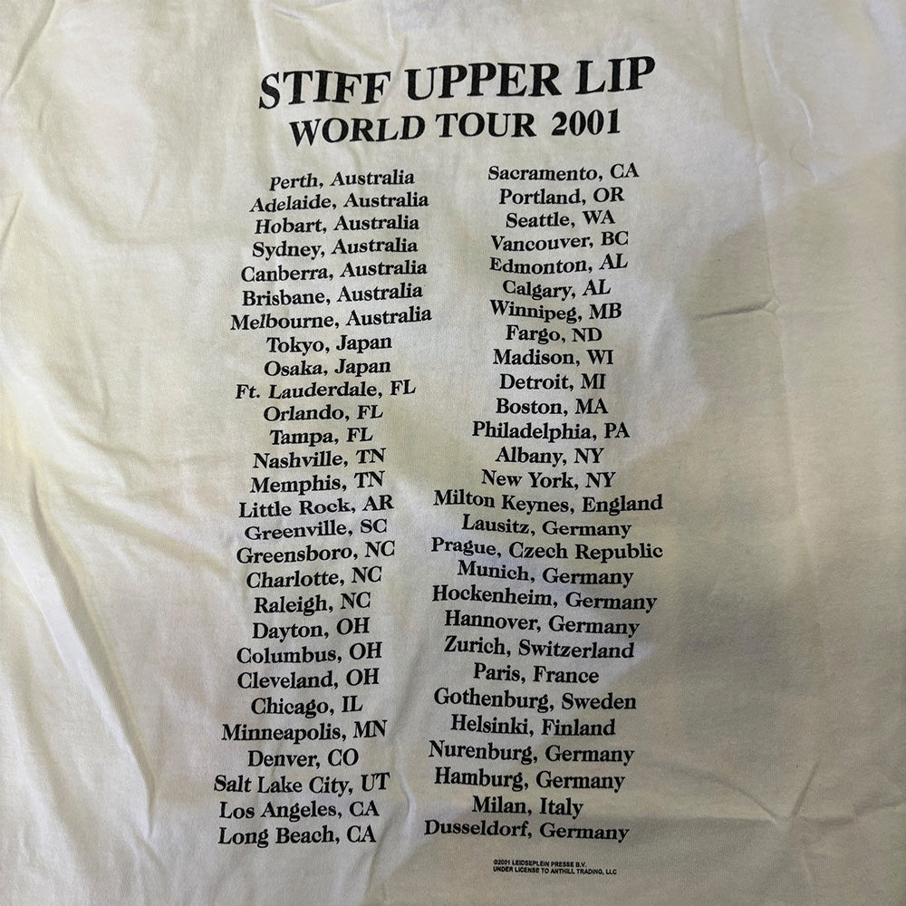 【AC/DC】エーシーディーシー STIFF UPPER LIP WORLD TOUR 2001 Tシャツ L