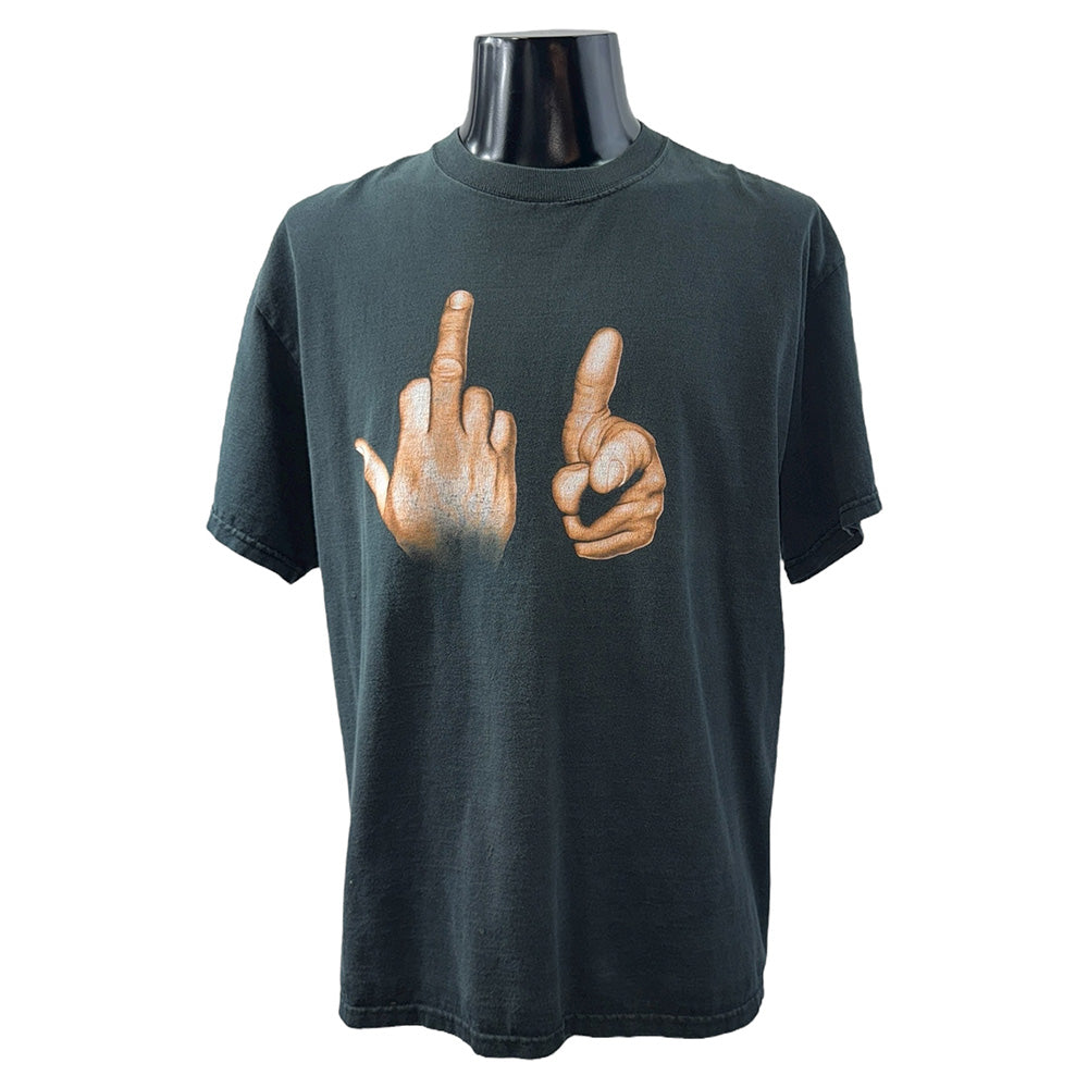 【F××k You Hand Sign】ハンドサインTシャツ 90’s L