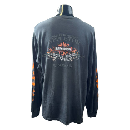 [HARLEY DAVIDSON] Harley Davidson Vintage Long Sleeve T-Shirt