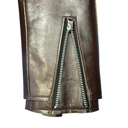 [sacai] Sacai Leather Jacket, Brown, Size 2
