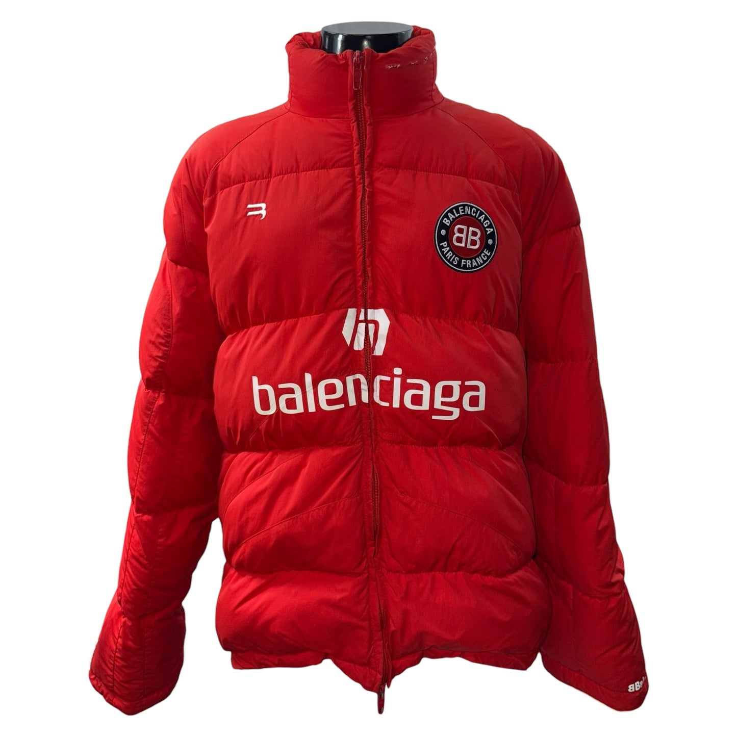 [BALENCIAGA] Balenciaga “FOOTBALL PRINT” logo down jacket