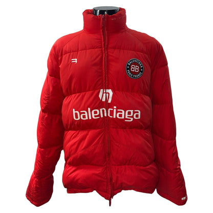 [BALENCIAGA] Balenciaga “FOOTBALL PRINT” logo down jacket