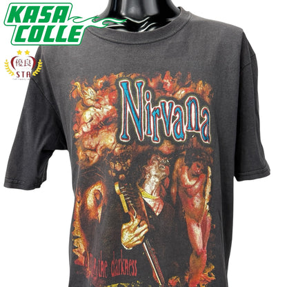 【NIRVANA】ニルヴァーナ カート・コバーン "A light in the darkness" 90's Vintage Tシャツ