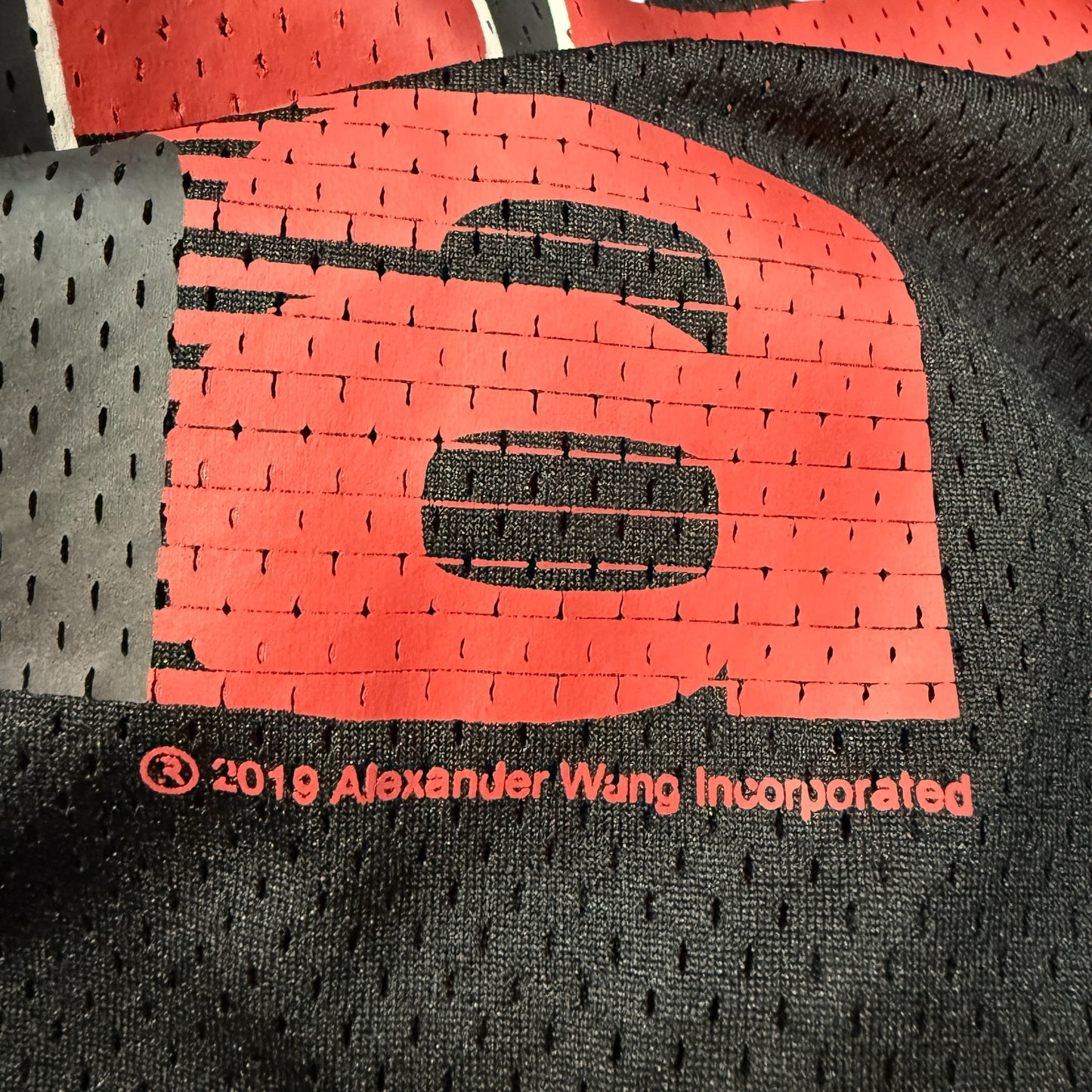 【ALEXANDER WANG】アレキサンダーワン "WORLD CHAMPIONS" 19AW メッシュロングスリーブTシャツ
