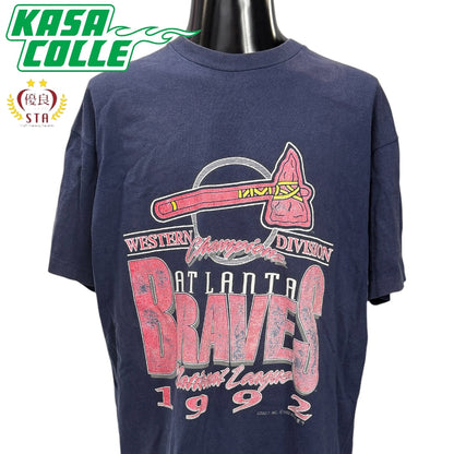 【ATLANTA BRAVES】アトランタ・ブレーブス "1992NL Western Division Champions" 90's Vintage Tシャツ