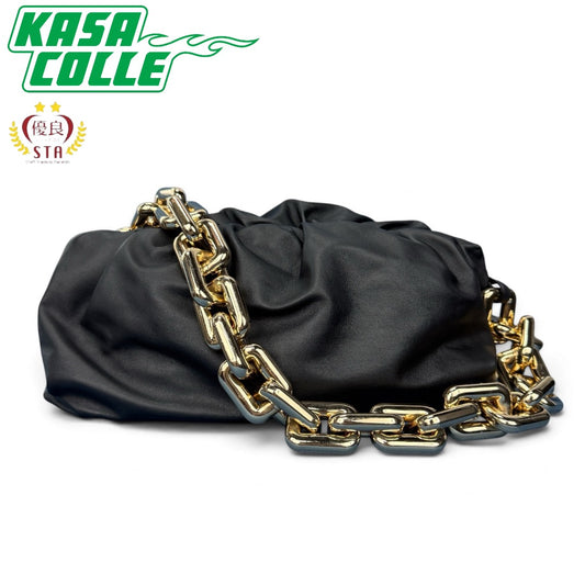 【BOTTEGA VENETA】ボッテガヴェネタ "THE CHAIN POUCH" レザー ショルダーバッグ