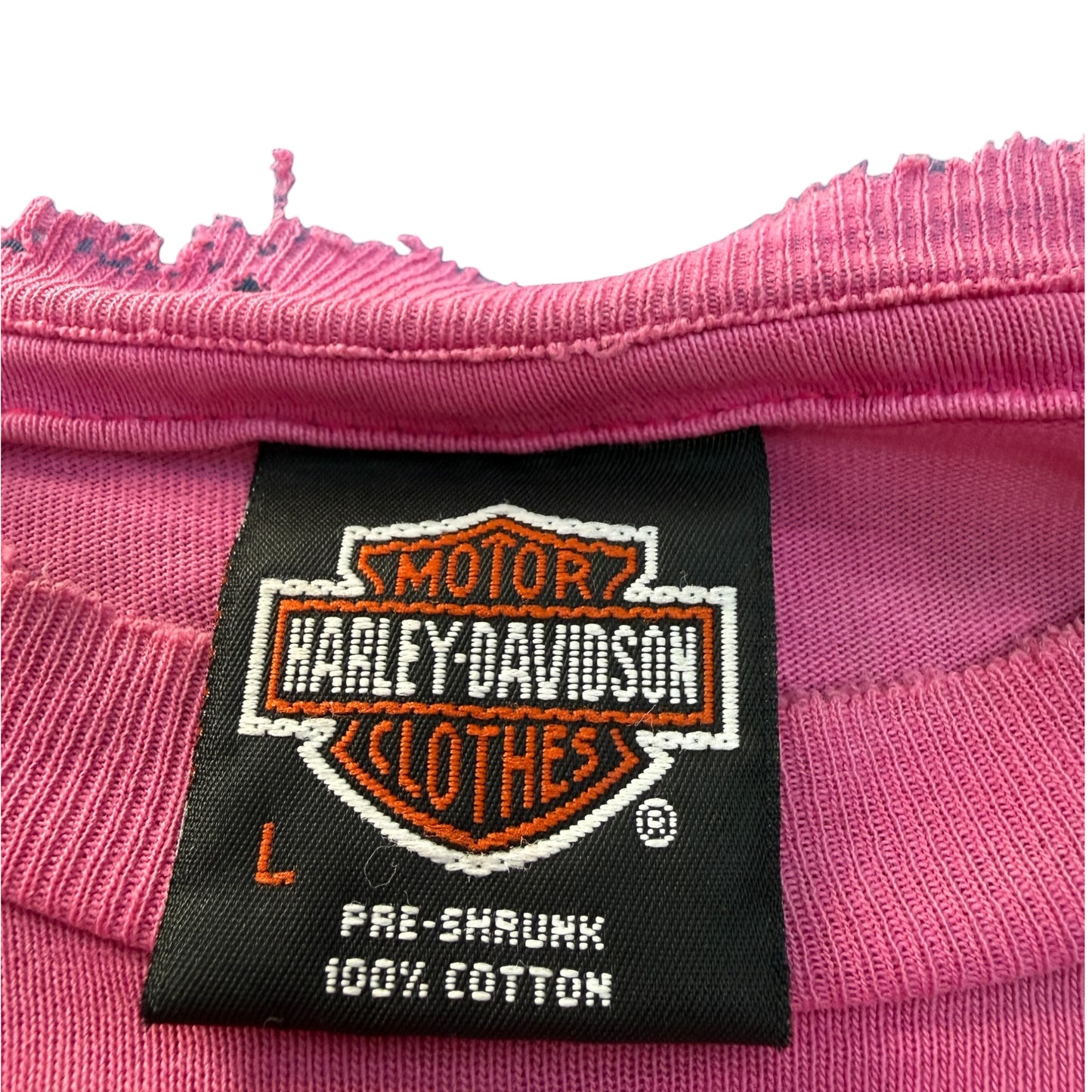 【HARLEY DAVIDSON】ハーレーダビットソン "THUNDER Pattern OVP PINK" Vintage Tシャツ