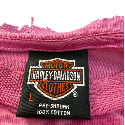 【HARLEY DAVIDSON】ハーレーダビットソン "THUNDER Pattern OVP PINK" Vintage Tシャツ