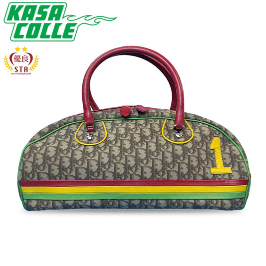 Christian Dior Trotter Boston Bag, Rasta Print PVC Boston Bag