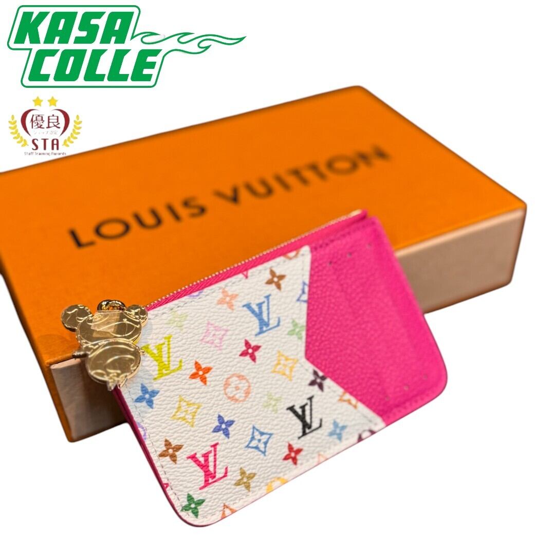 【LOUIS VUITTON】ルイヴィトン ルイヴィトン × 村上隆 カードケース ポルト カルト･ロミー　カラー： カワイイピンク