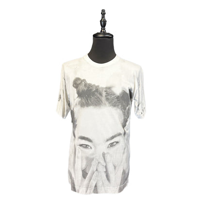 【Bjork】 ビョーク MONOCHROME FACE OVP it takes courage to enjoy it BRIGHTGREENタグ Vintage Tシャツ L