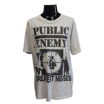 【PUBLIC ENEMY】パブリックエネミー "GREATEST MISSES" 90's Vintage Tシャツ XL