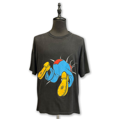 【DISNEY】 ディズニー Goofy グーフィー Trick art print Vintage Tシャツ XL相当