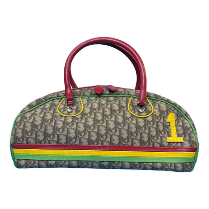 Christian Dior Trotter Boston Bag, Rasta Print PVC Boston Bag