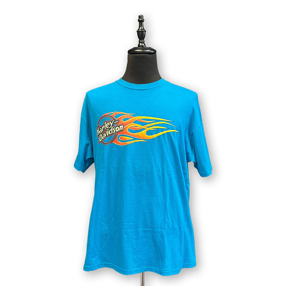 【HARLEY DAVIDSON】ハーレーダビッドソン Fireball SUBURBAN 1986コピーライト USA製 Vintage Tシャツ XL