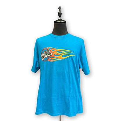 【HARLEY DAVIDSON】ハーレーダビッドソン Fireball SUBURBAN 1986コピーライト USA製 Vintage Tシャツ XL