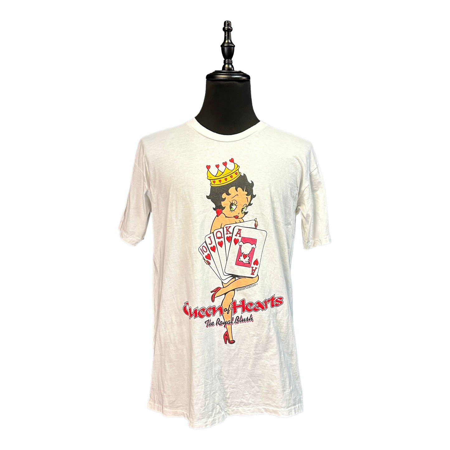 【BETTY BOOP】ベティブープ "Queen of Hearts" 90's Vintage Tシャツ L