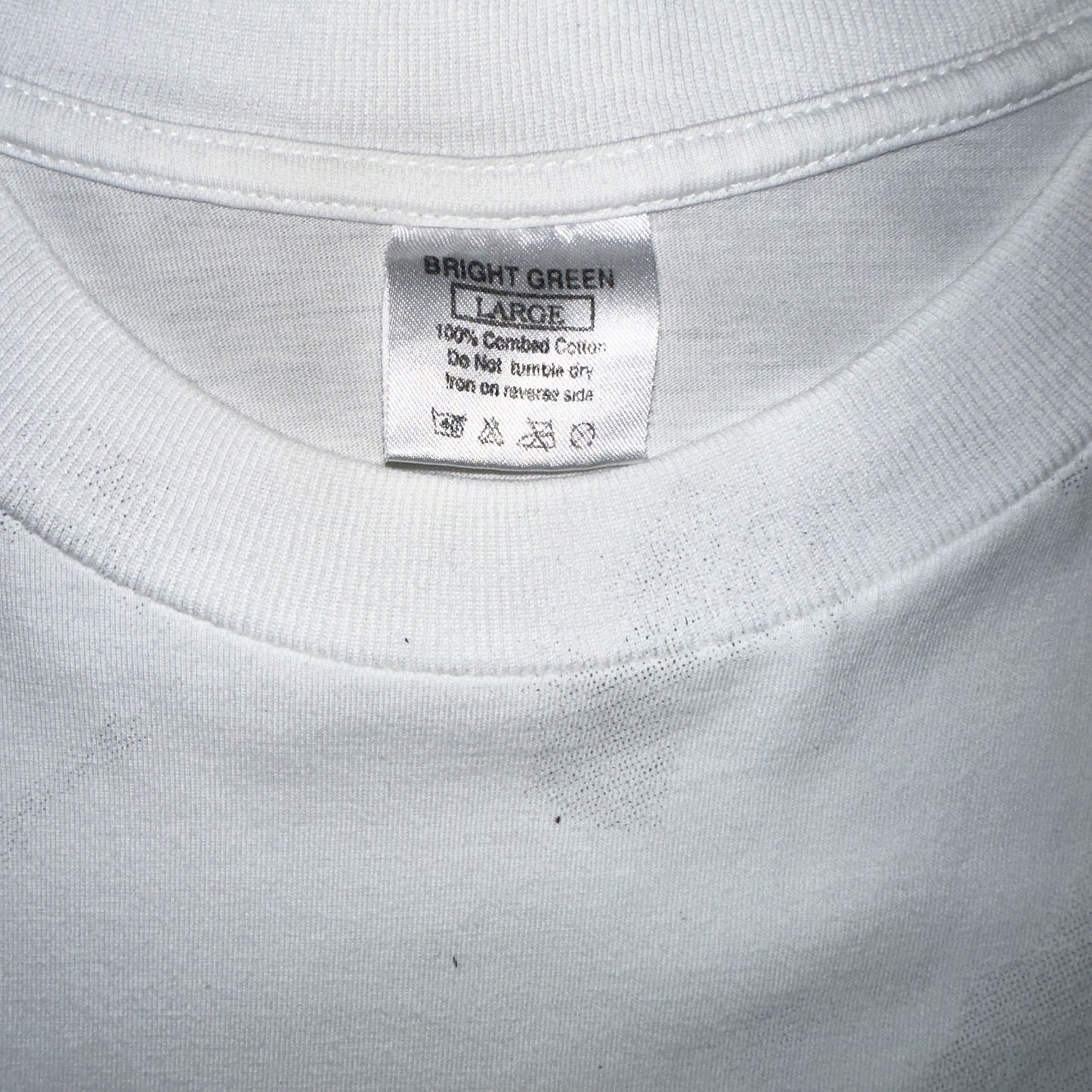 【Bjork】 ビョーク MONOCHROME FACE OVP it takes courage to enjoy it BRIGHTGREENタグ Vintage Tシャツ L