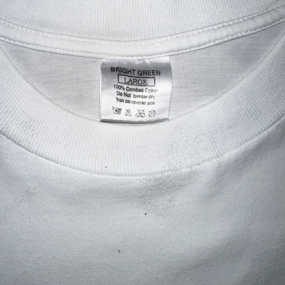 【Bjork】 ビョーク MONOCHROME FACE OVP it takes courage to enjoy it BRIGHTGREENタグ Vintage Tシャツ L