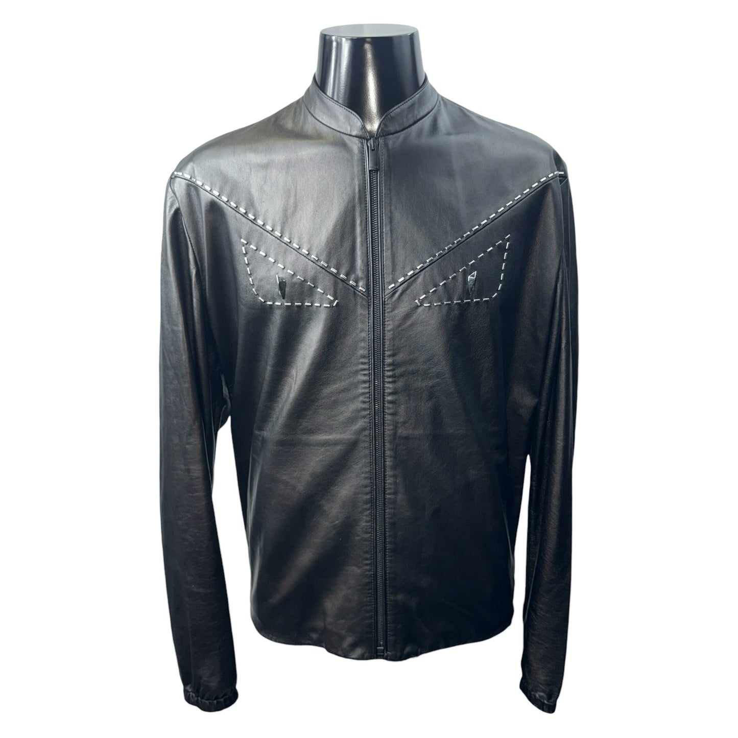 [FENDI] Fendi "BAG BUGS" Leather Jacket